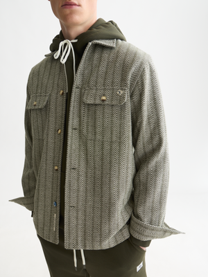Jacquard Wool-Blend Relaxed Shirt