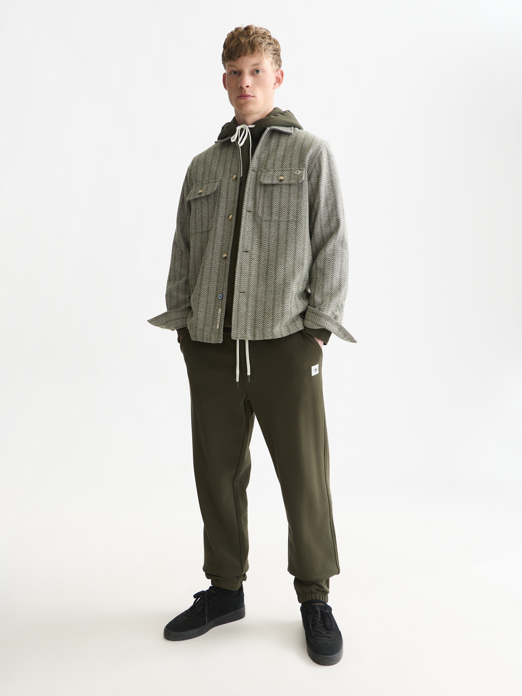 Jacquard Wool-Blend Relaxed Shirt