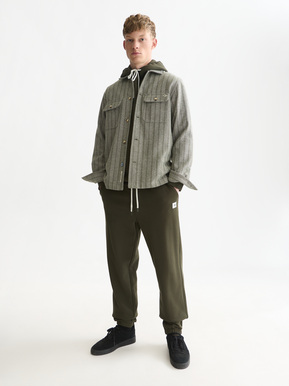 Jacquard Wool-Blend Relaxed Shirt