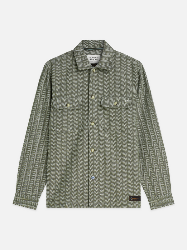 Jacquard Wool-Blend Relaxed Shirt