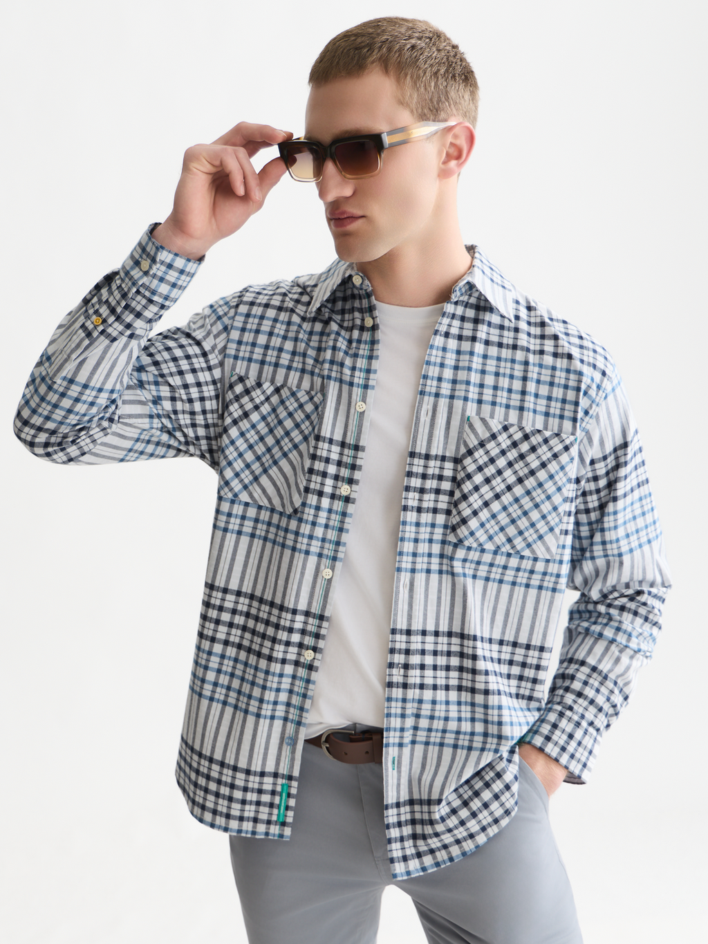 Flannel Checked Relaxed-Fit Shirt