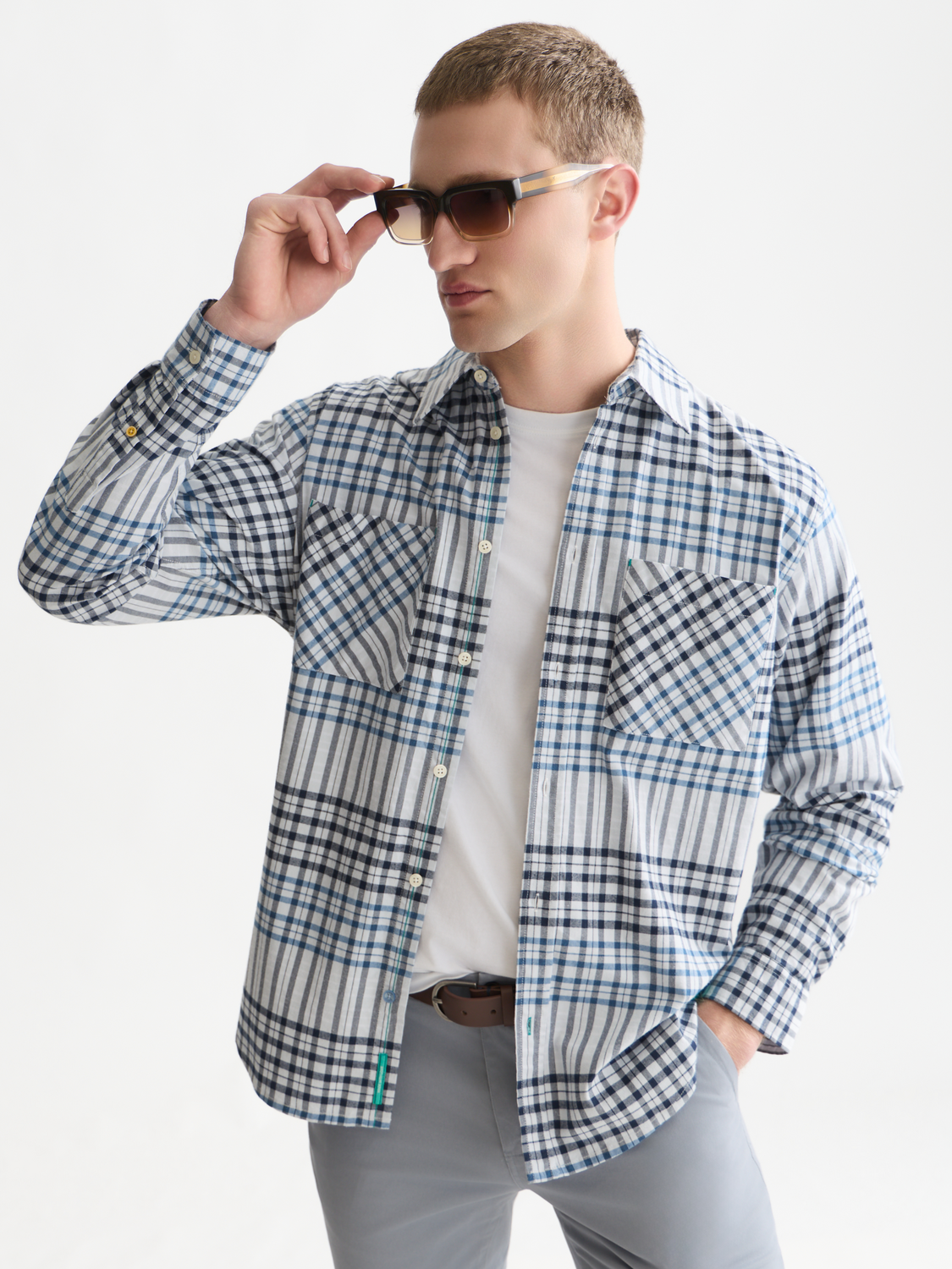 Flannel Checked Relaxed-Fit Shirt