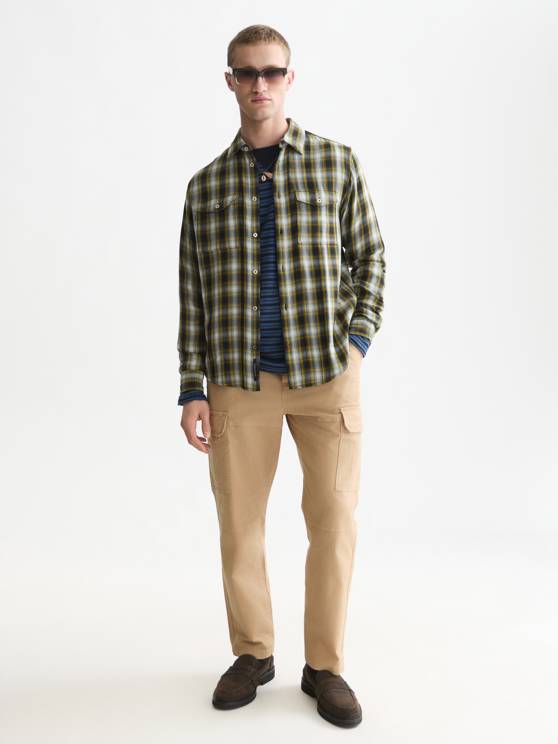 Double-Faced Check Relaxed-Fit Shirt