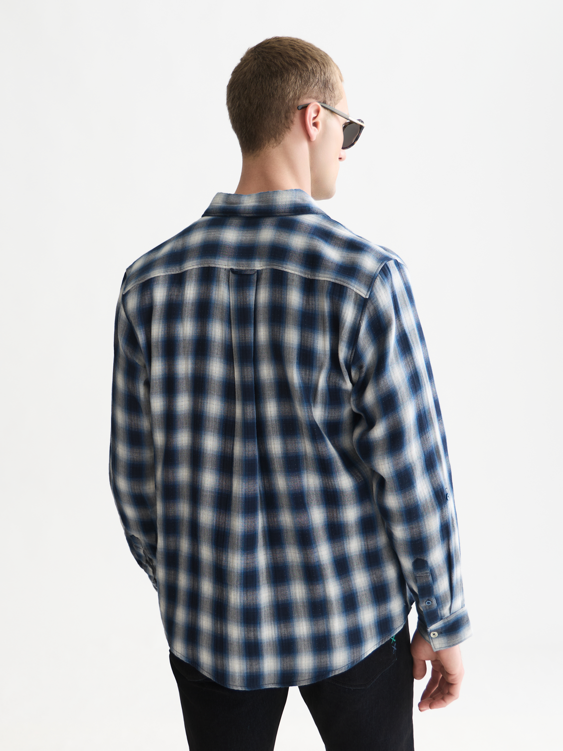 Double-Faced Check Relaxed-Fit Shirt