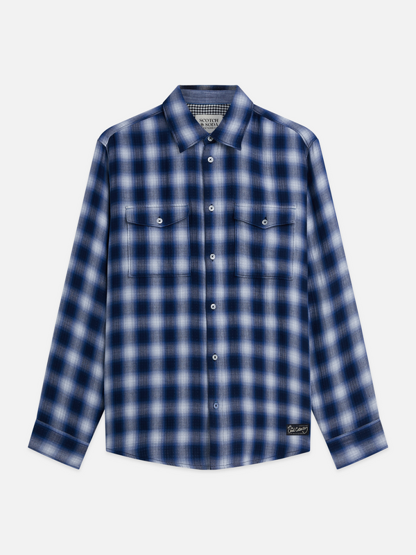 Double-Faced Check Relaxed-Fit Shirt