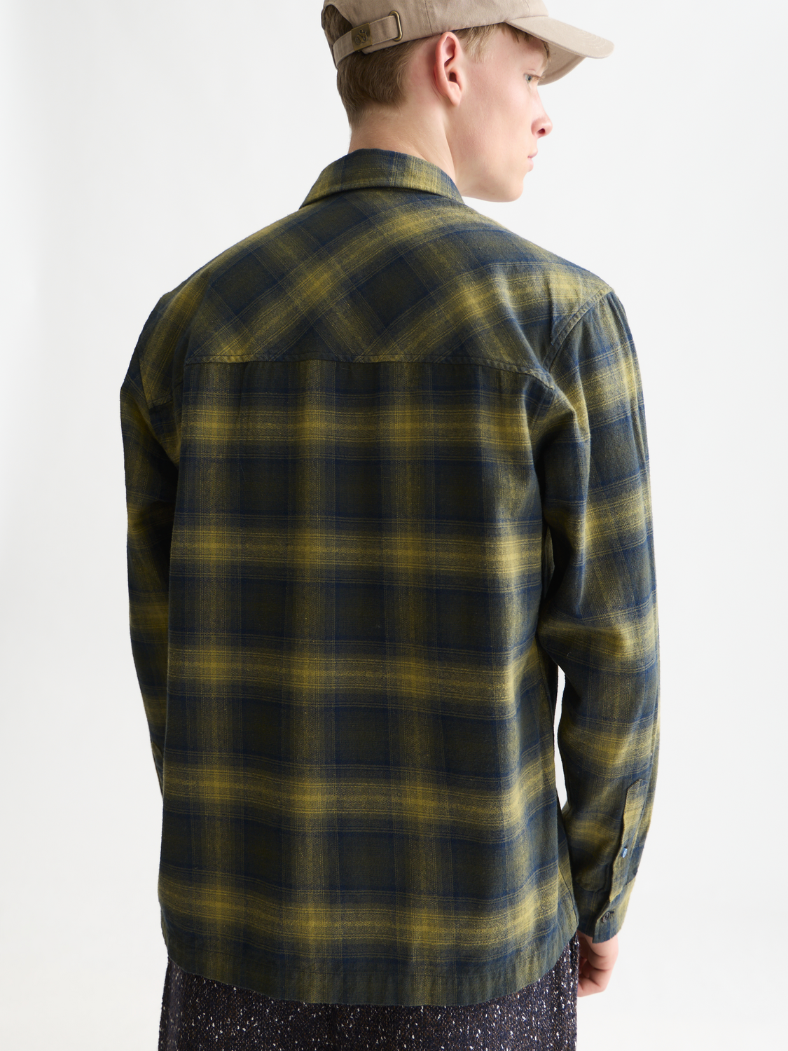 Cotton Flannel Relaxed Check Shirt