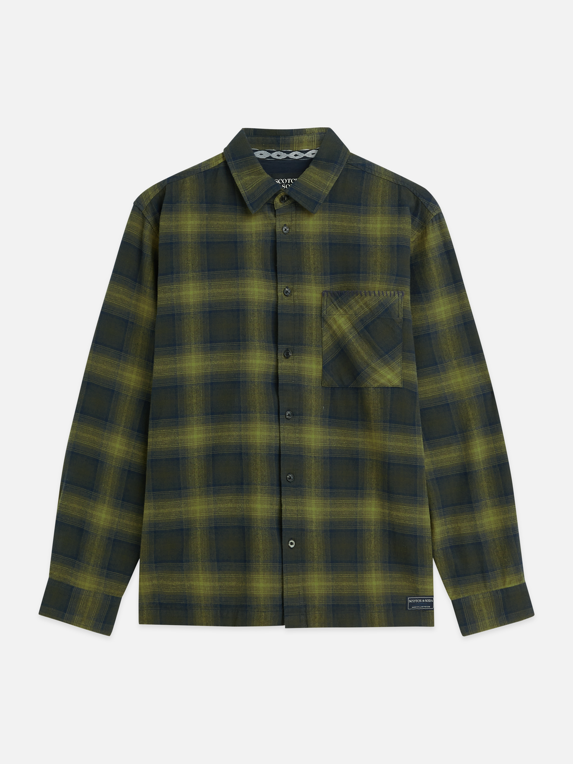 Cotton Flannel Relaxed Check Shirt