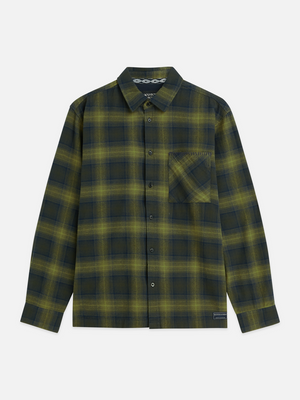 Cotton Flannel Relaxed Check Shirt