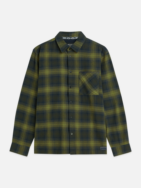 Cotton Flannel Relaxed Check Shirt