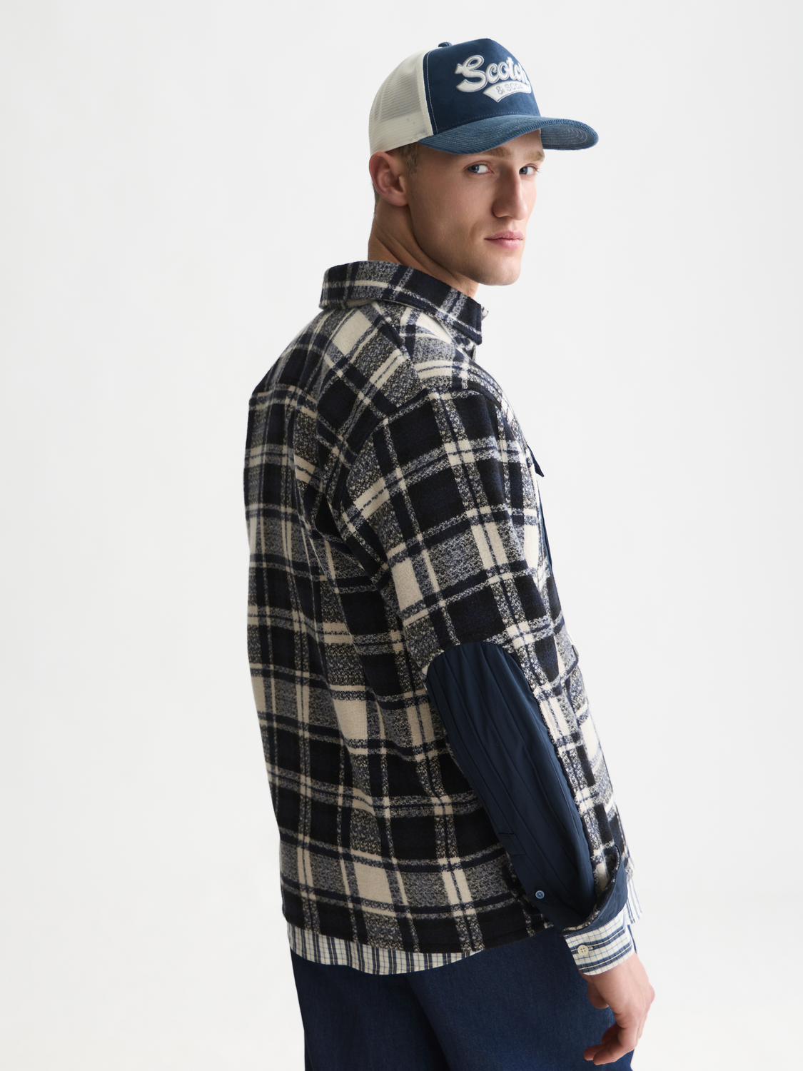 Patchwork Relaxed-Fit Overshirt