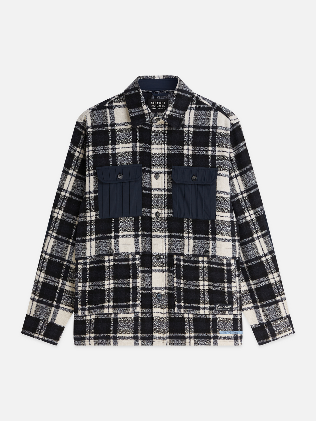Patchwork Relaxed-Fit Overshirt