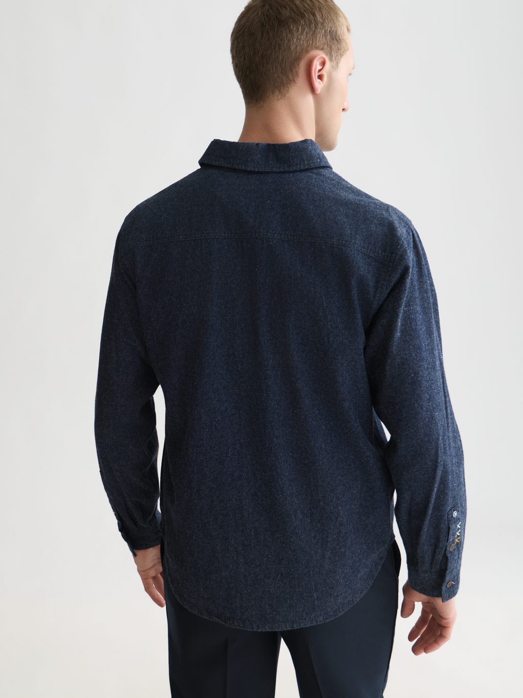 Denim Flannel Relaxed-Fit Overshirt