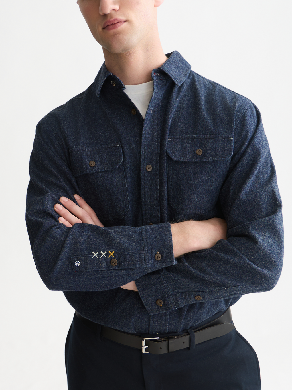 Denim Flannel Relaxed Overshirt