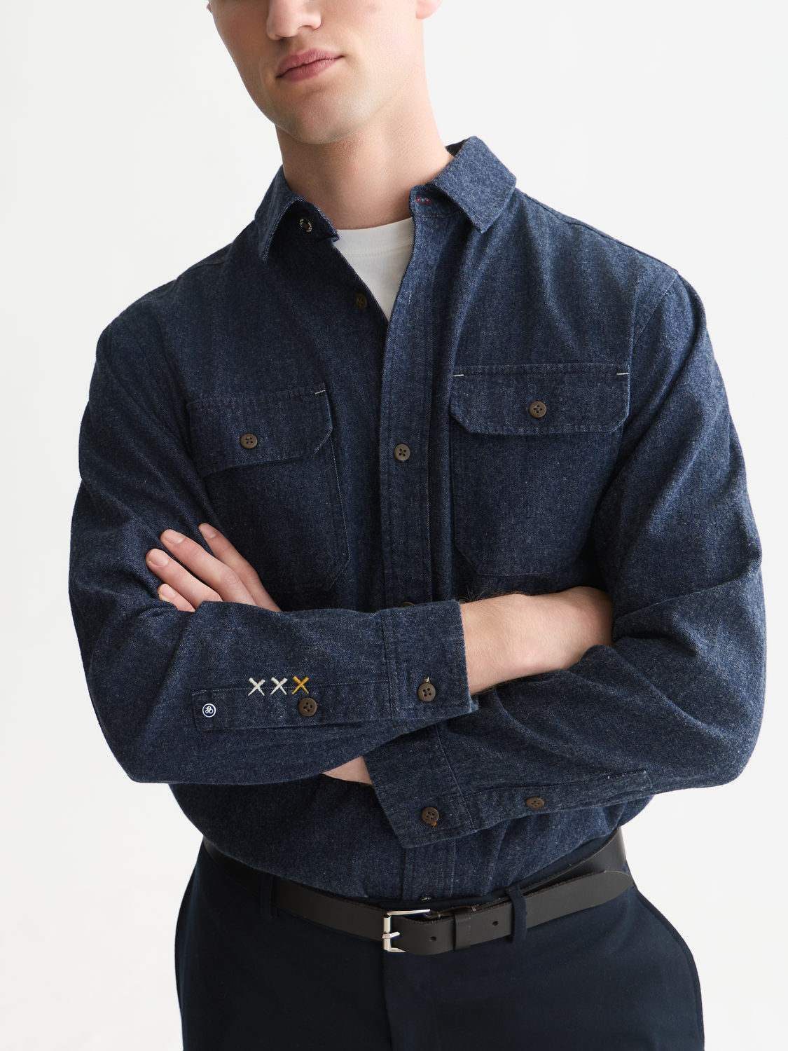 Denim Flannel Relaxed Overshirt
