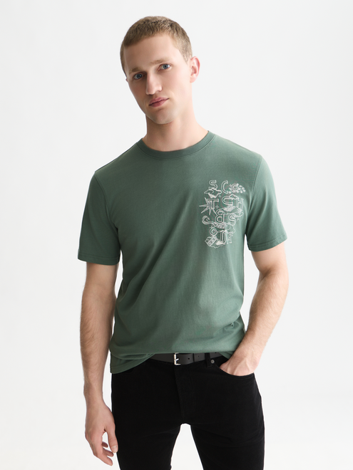 Left Chest Artwork Regular-Fit T-Shirt