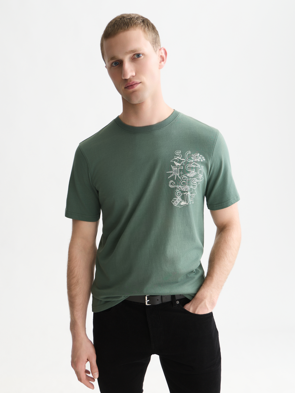 Left chest artwork regular-fit T-shirt