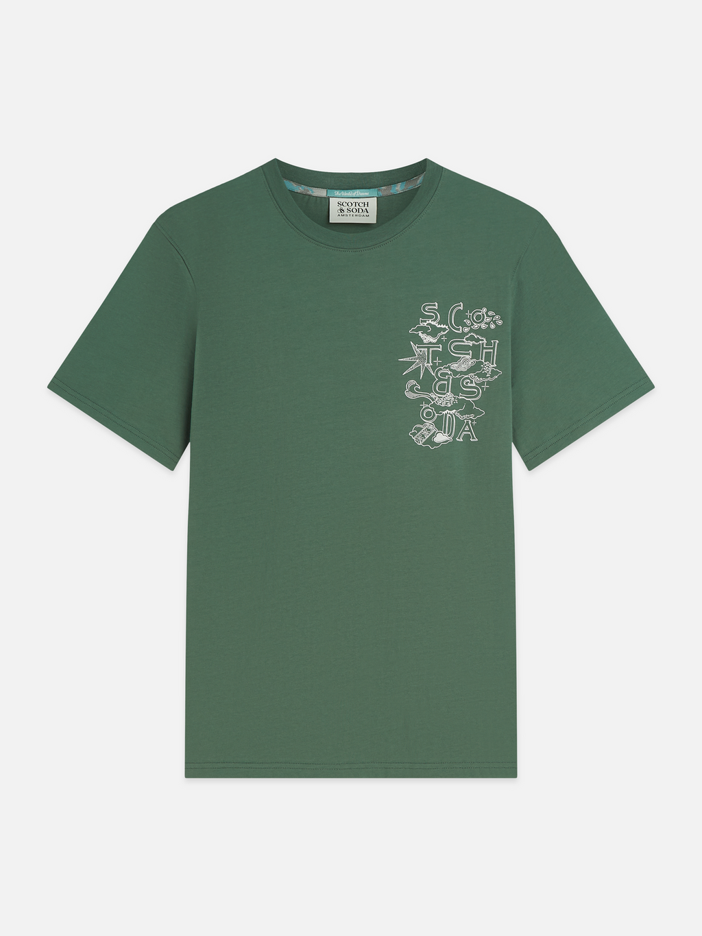 Left chest artwork regular-fit T-shirt