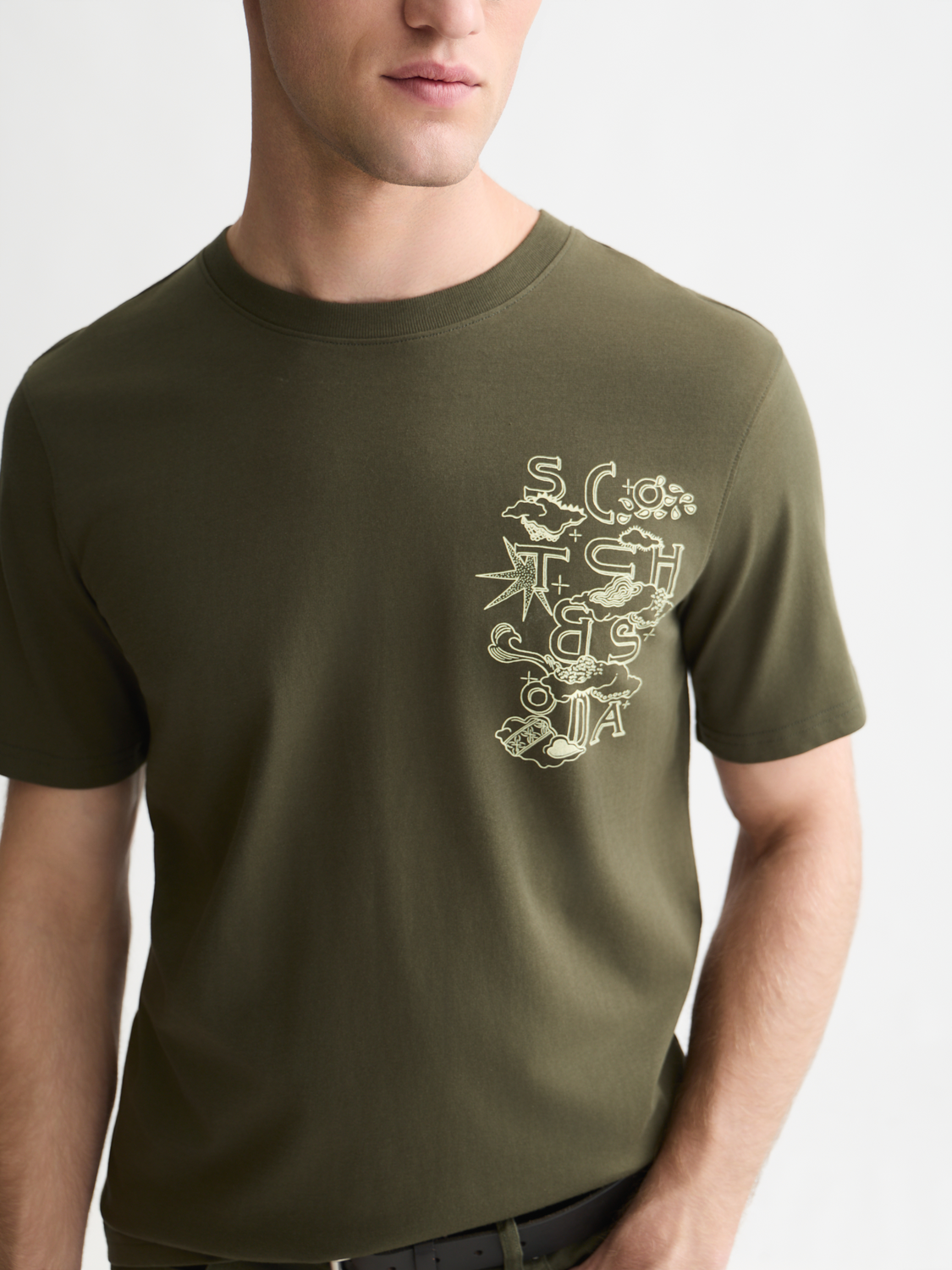 Left Chest Artwork Regular-Fit T-Shirt