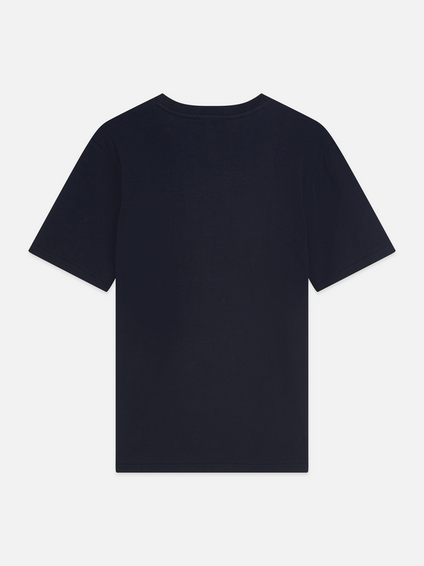 T-Shirt mit Artwork auf der linken Brustseite, normale Passform