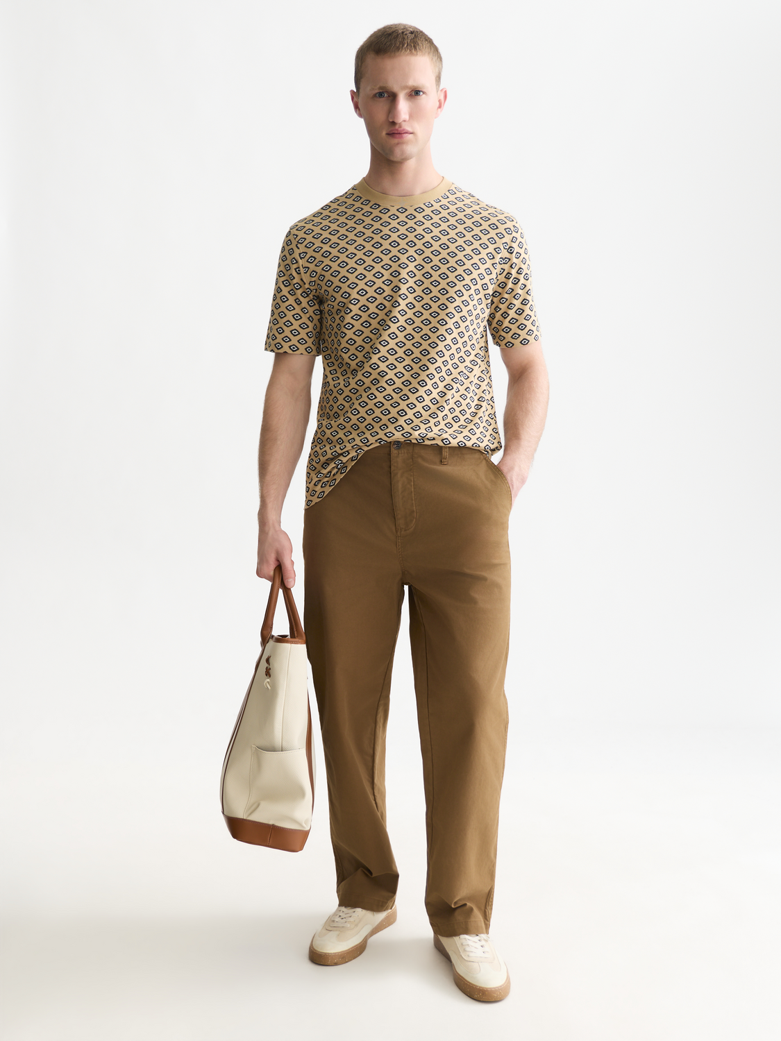 Micro Printed Regular-Fit T-Shirt
