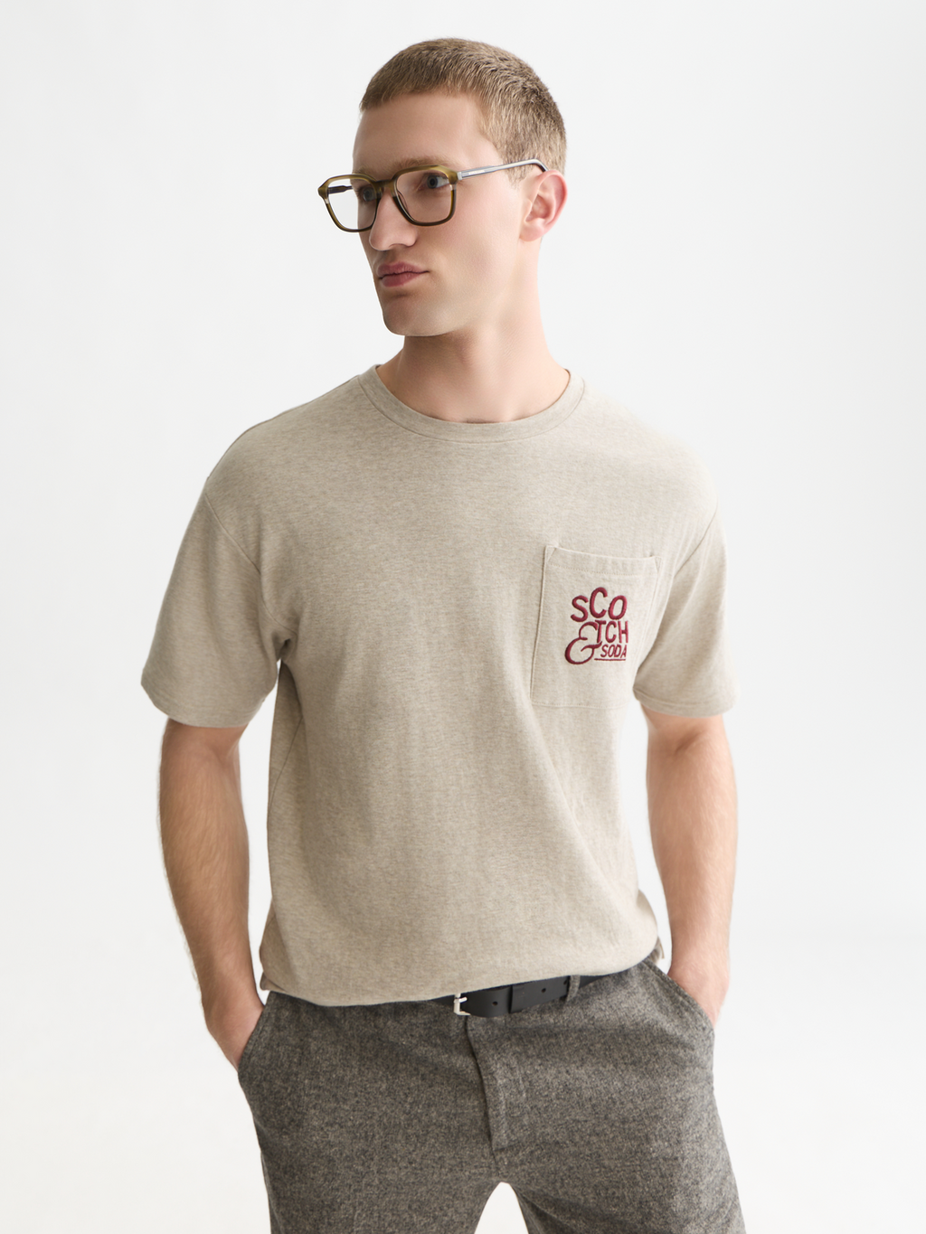 Bonded Chest Pocket And Artwork Relaxed-Fit T-Shirt