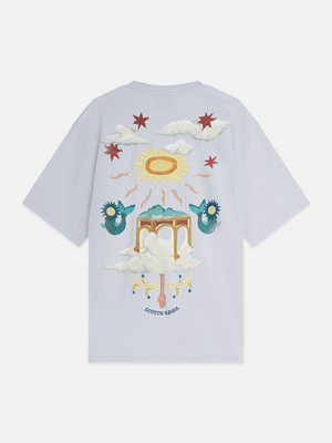 T-Shirt mit lockerem Schnitt und Vorder- und Rückseiten-Artwork