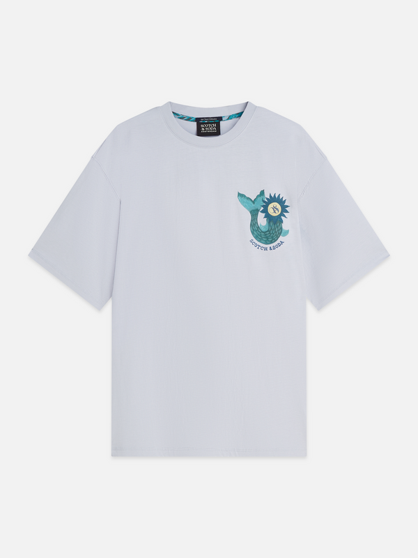 T-Shirt mit lockerem Schnitt und Vorder- und Rückseiten-Artwork