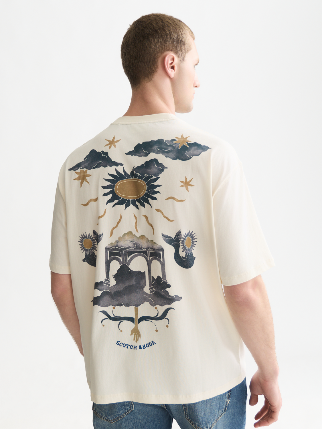 Front And Back Artwork Loose-Fit T-Shirt