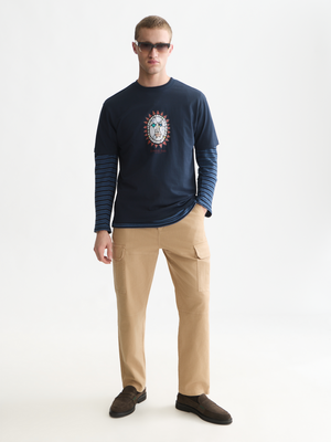 T-shirt coupe décontractée à motif avant