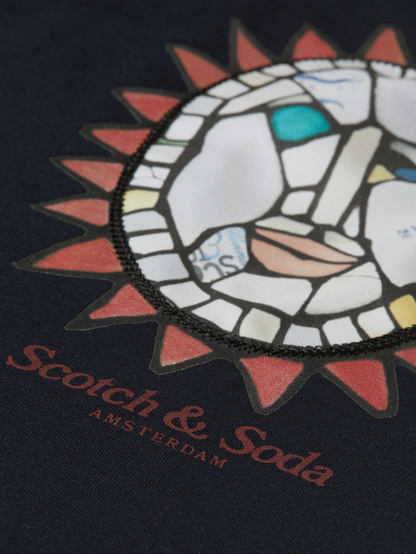 T-shirt coupe décontractée à motif avant