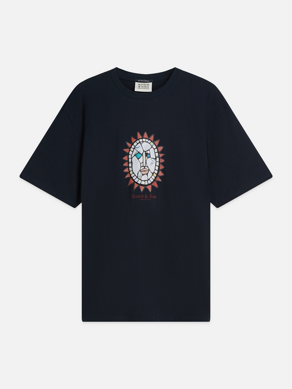 T-shirt coupe décontractée à motif avant