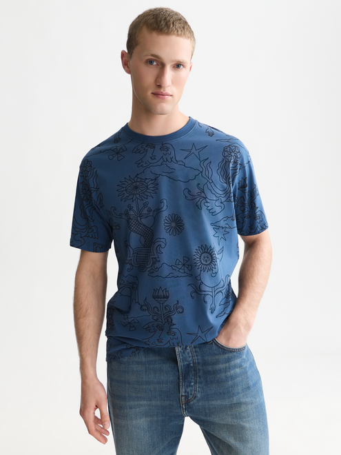 Bedrucktes T-Shirt in lockerer Passform