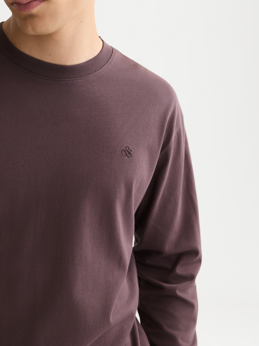 Organic Cotton Long-Sleeve Relaxed Logo T-Shirt
