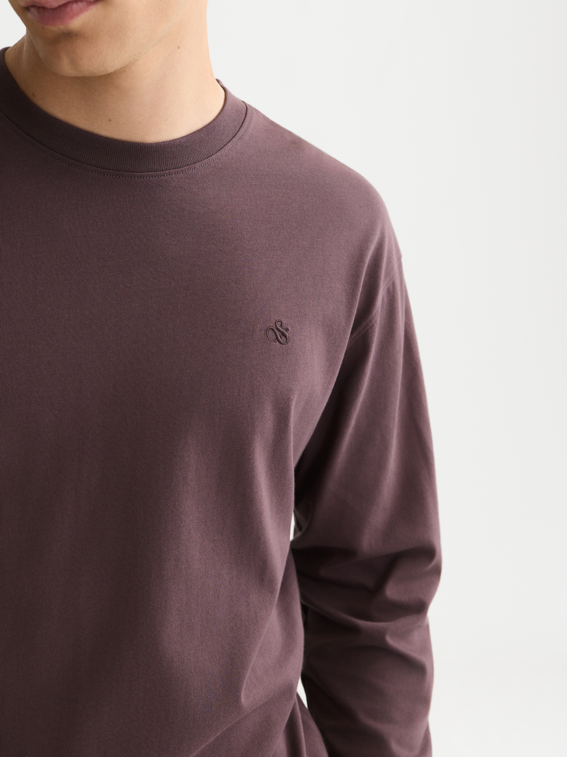 Organic Cotton Long-Sleeve Relaxed Logo T-Shirt