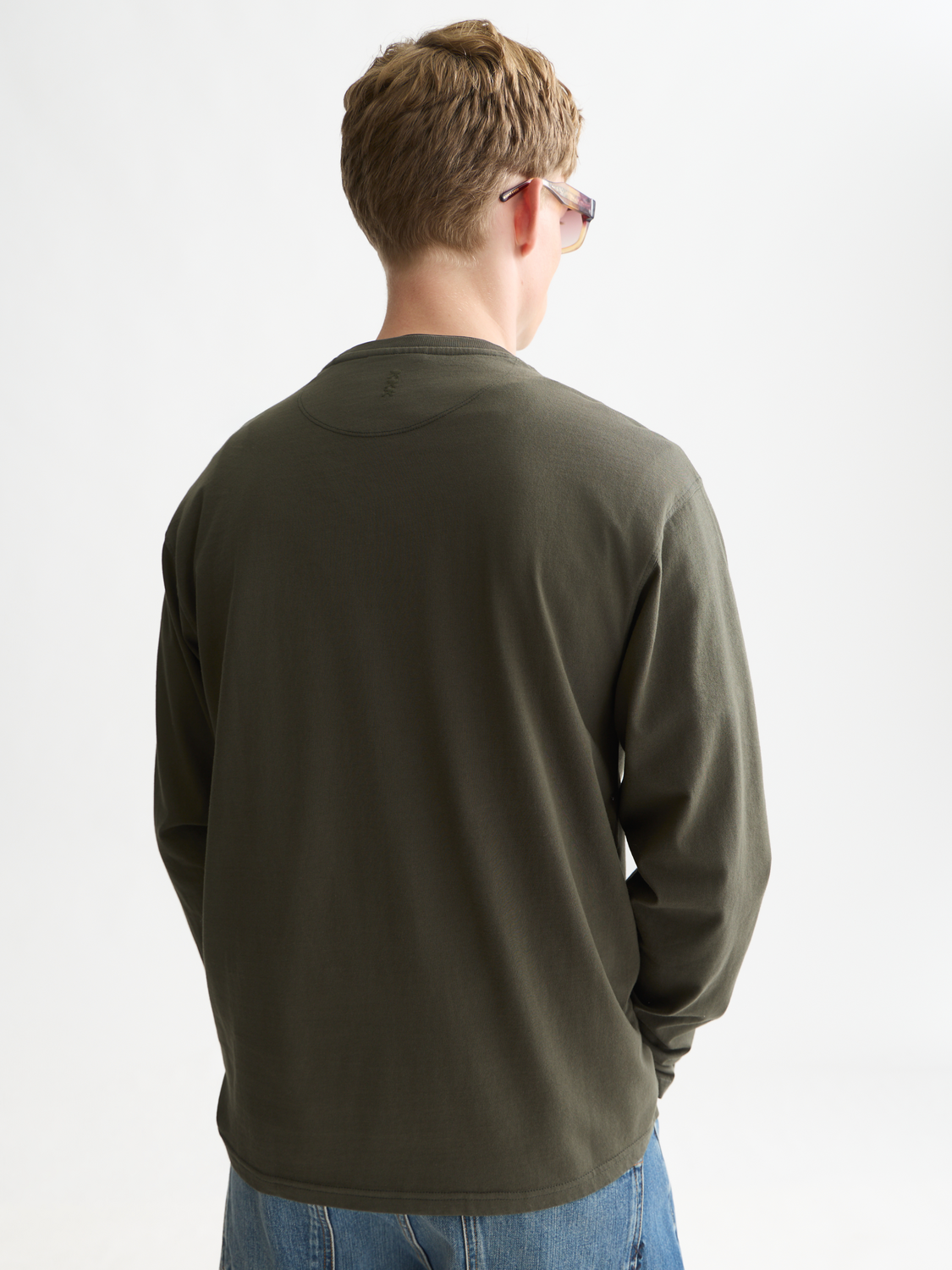 Three Crosses Garment-Dyed Cotton Relaxed T-shirt