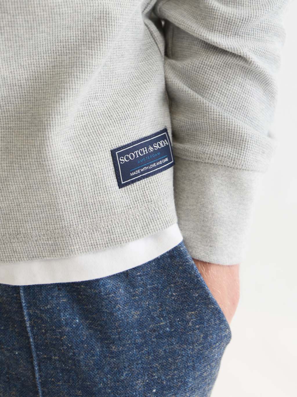 Waffle Regular-Fit Long Sleeved T-Shirt