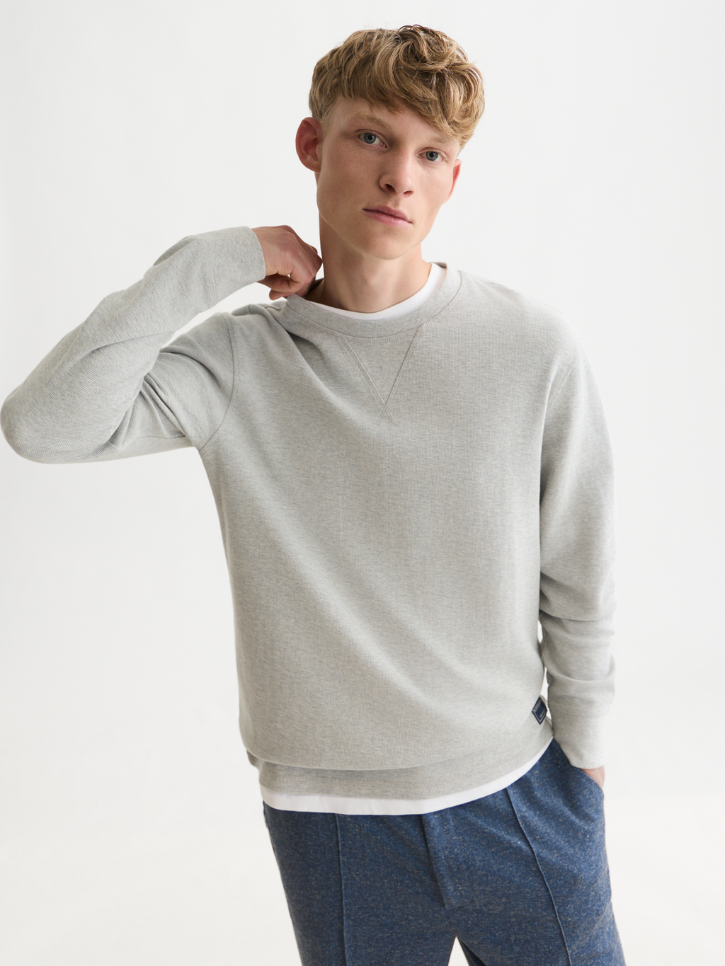 Waffle Regular-Fit Long Sleeved T-Shirt
