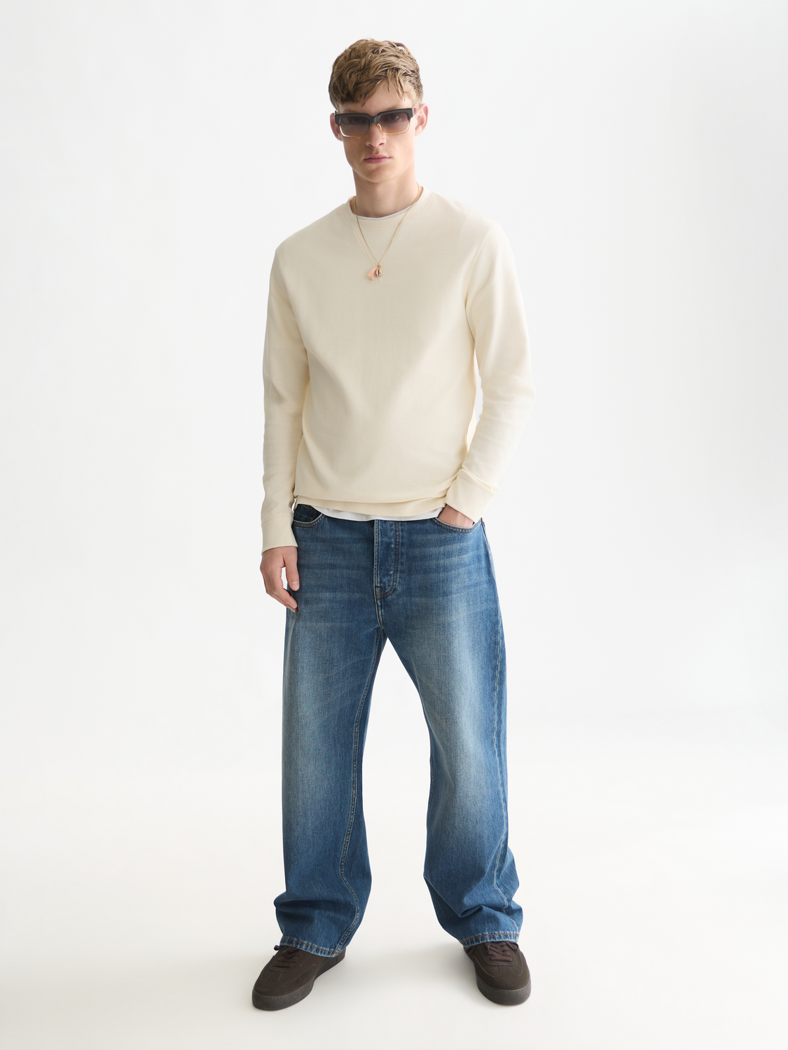 Waffle-Knit Cotton T-Shirt
