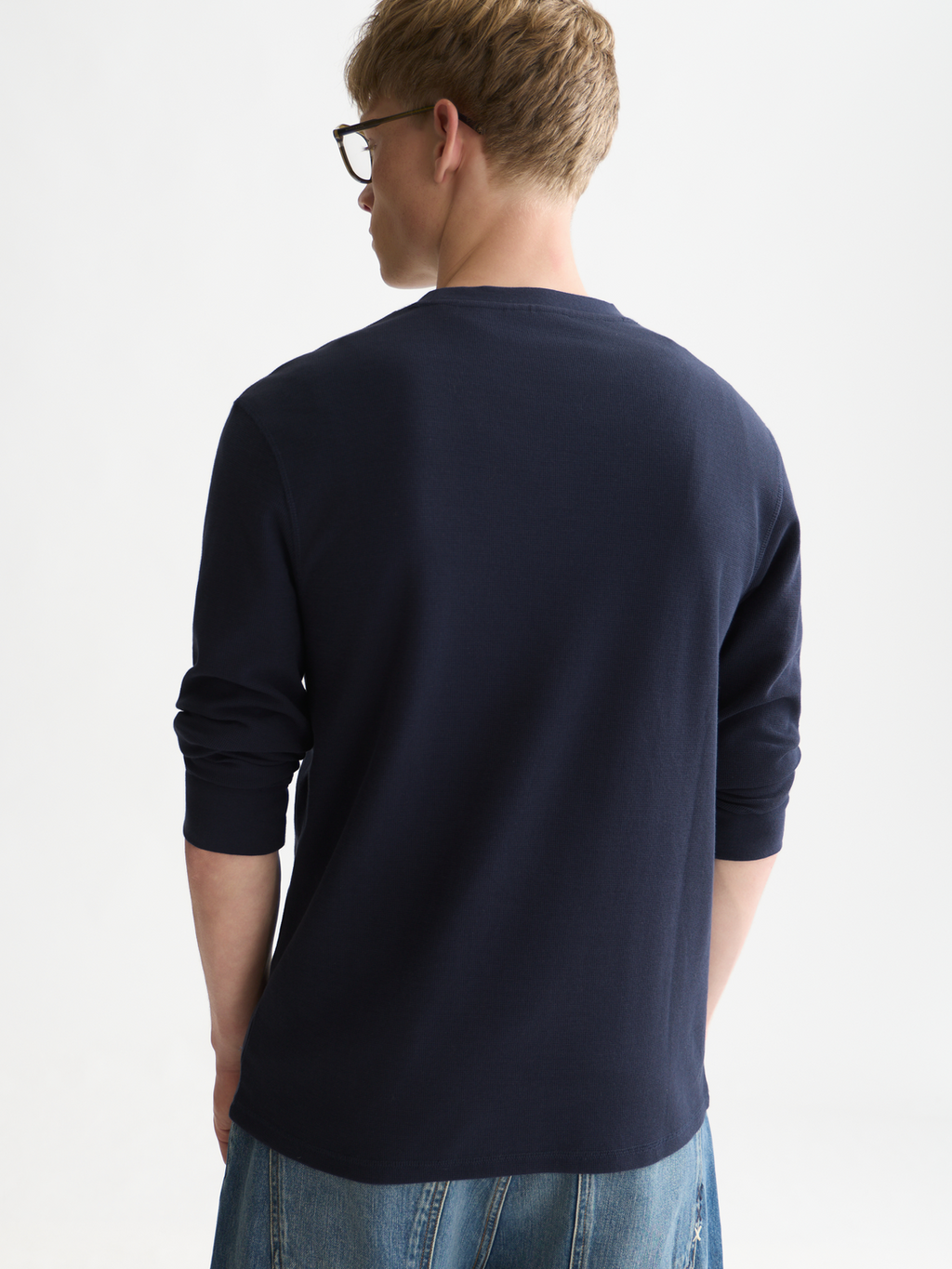 Waffle-Knit Cotton T-Shirt