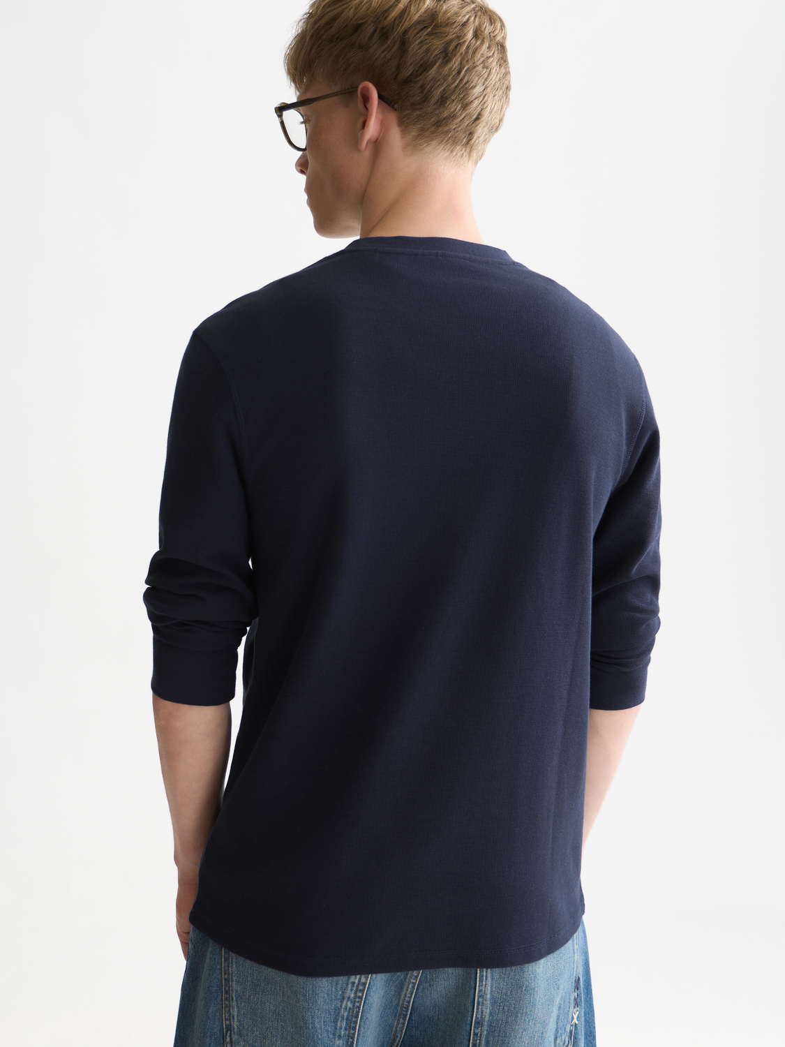 Waffle-Knit Cotton T-Shirt