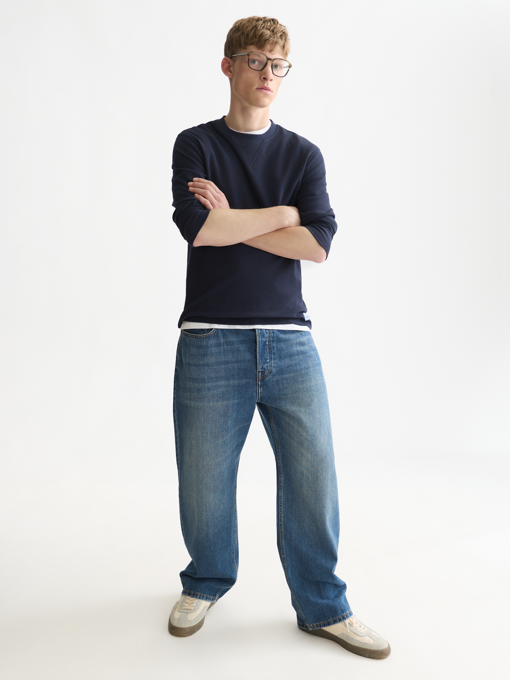 Waffle-Knit Cotton T-Shirt