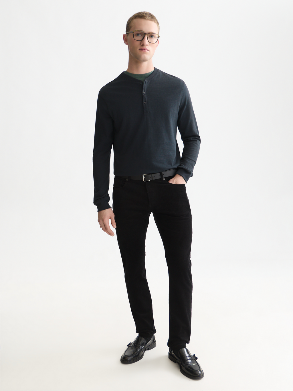 Slub Cotton Henley T-Shirt