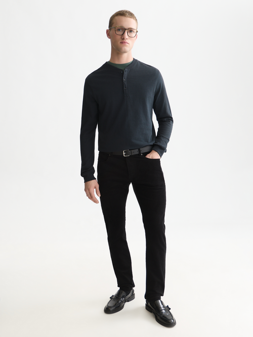 Slub Cotton Henley T-Shirt
