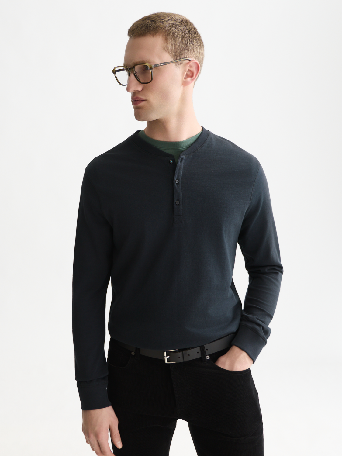 Slub Cotton Henley T-Shirt