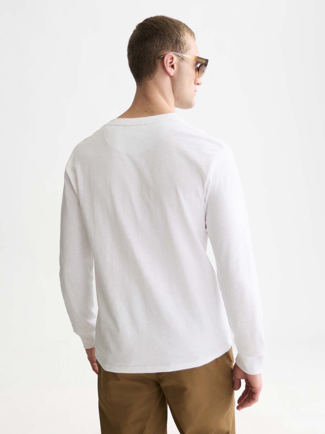 Henley Slub Regular-Fit Long Sleeved T-Shirt