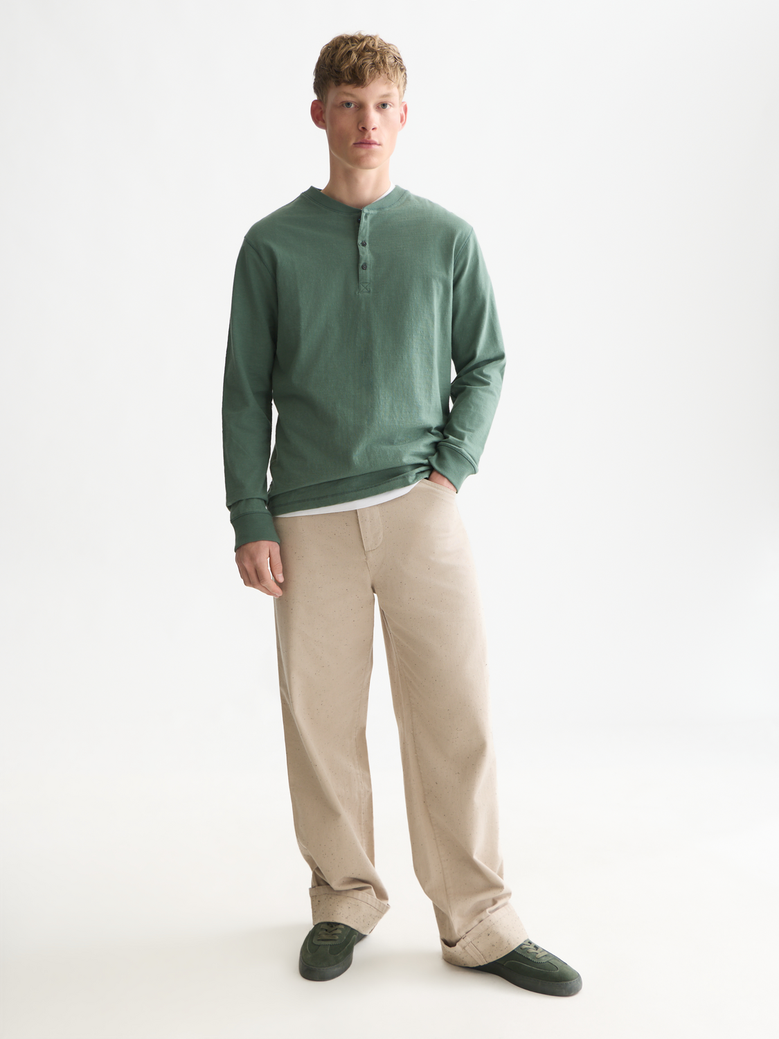 Slub Cotton Henley T-Shirt