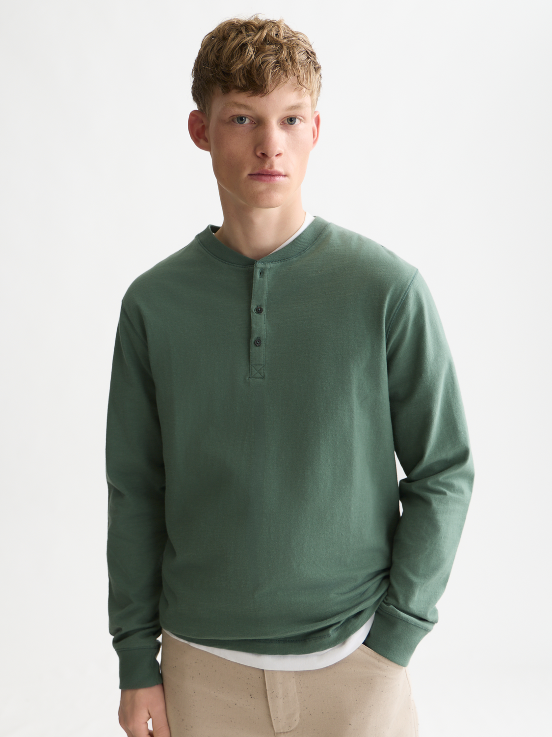 Slub Cotton Henley T-Shirt