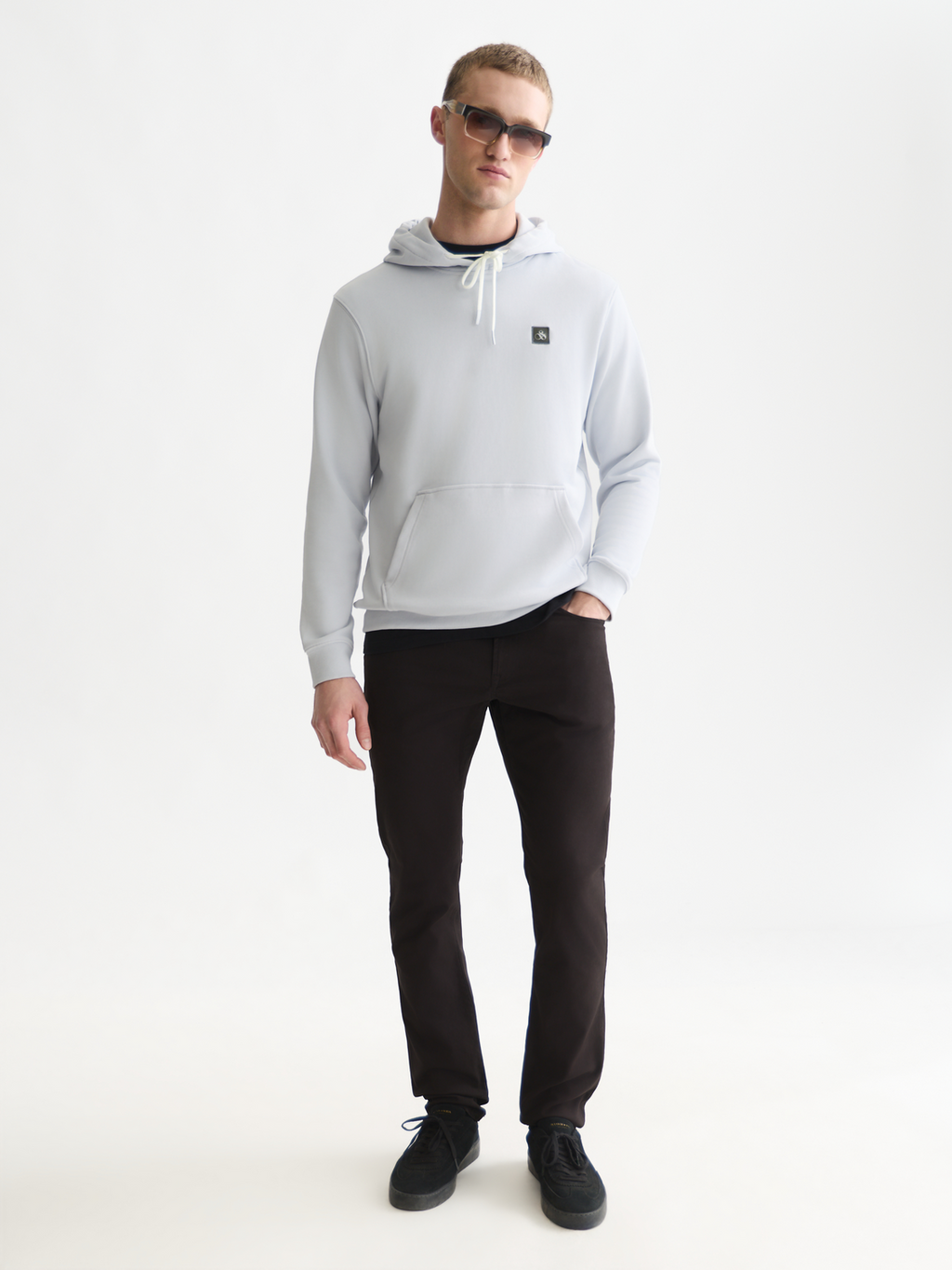 Sweat à capuche coupe droite avec logo