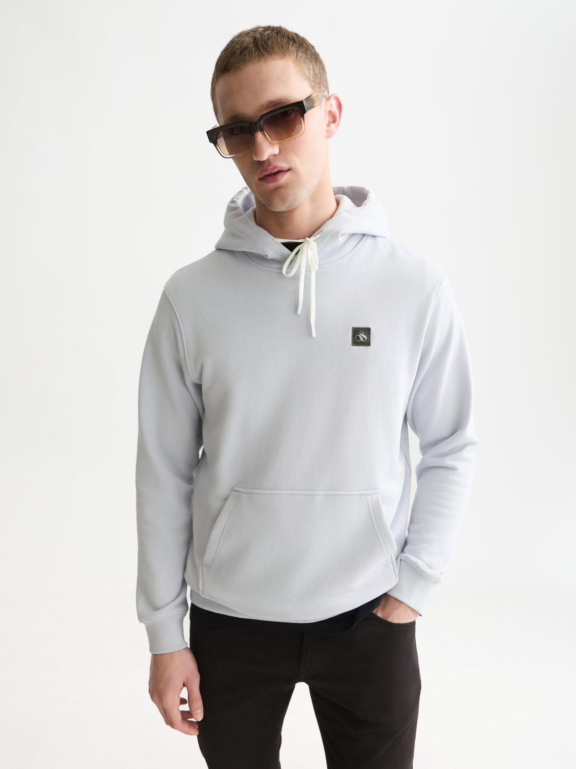 Sweat à capuche coupe droite avec logo