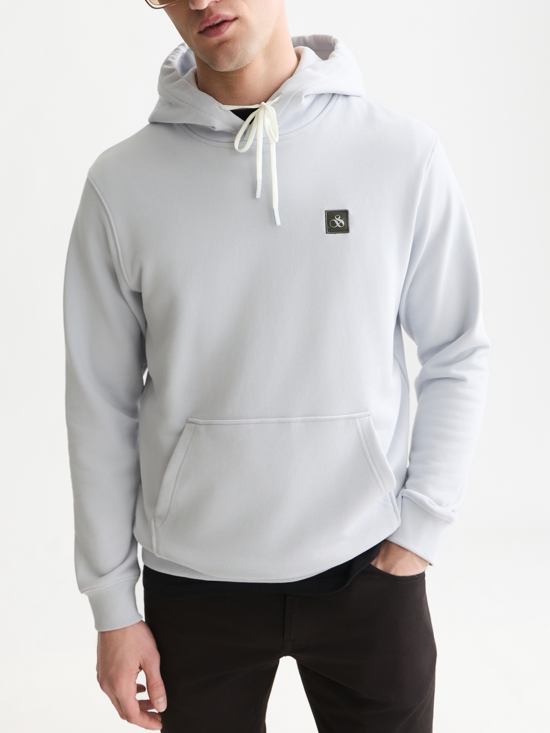 Sweat à capuche coupe droite avec logo